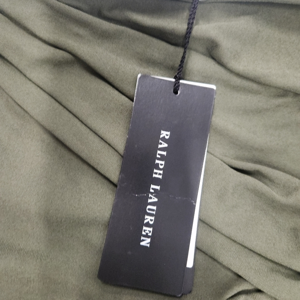 NWT Ralph Lauren Black Label Green Ruched Pencil Skirt Size 6  $855 - Picture 6 of 11